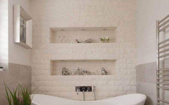 Spa-style remodeled bathroom with freestanding tub and walk-in shower